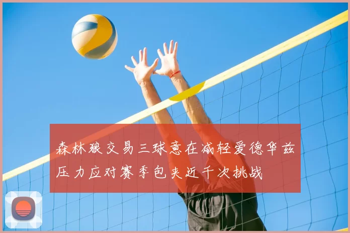 森林狼交易三球意在减轻爱德华兹压力应对赛季包夹近千次挑战